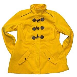 VTG Rampage Women’s Size L Mustard Yellow Jacket NWT 3 Button Full Zip Pockets